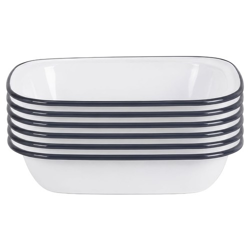 White enamel pie dishes with - enamel,