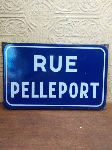 Vintage french enamel street - vintage,