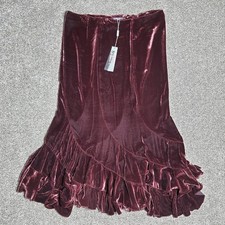 Per Una Velvet Midi Skirt Size
