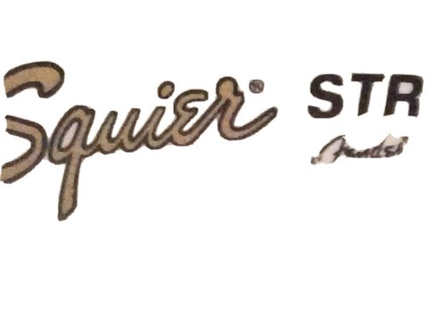 Squier guitar headstock - guitar, decal