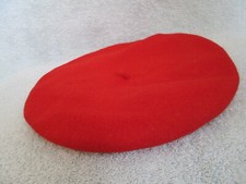 Elosegui Basque Beret Women Dame 100% Merino Wool Red VGC