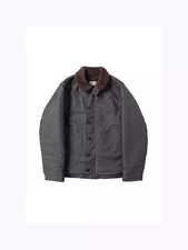 Retro Mens WW2 USN Navy N-1 Deck Jacket Winter Wool Lined Coats Military Jacket