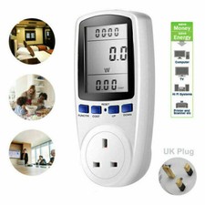 Electricity Power Consumption Meter Energy Monitor Watt Kwh Analyzer UK Plug-in