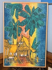 Original Batik Malaysian Signed Art Painting