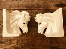Horse Head Bookends White
