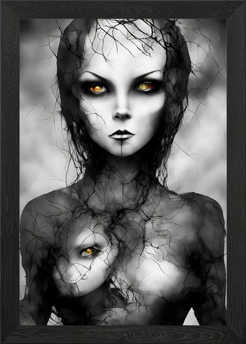Darkly beautiful framed wall - darkly,