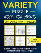 Variety Puzzle Book For Adults: 90+..., BOOKS, FUNAFTER