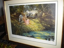 The Summer of 1952 by Alan Fearnley Limited Edition Framed Print Jaguar XK 120