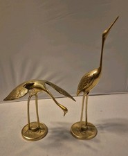 Pair of Vintage Brass Crane /