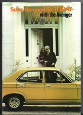 Hillman Avenger Saloon 1971-1972 UK Market Sales Brochure GT, GL, Super, De Luxe
