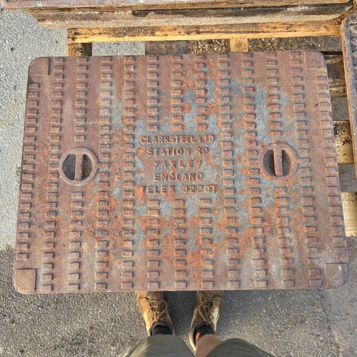 Cast iron manhole cover - iron,