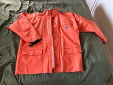 Carhartt Surrey Vintage Heavy Duty PVC Raincoat Oilskins Waterproof Jacket XL