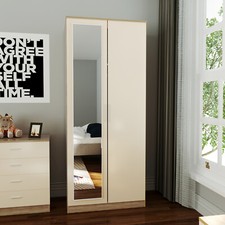 2 Door Wardrobe With Mirror