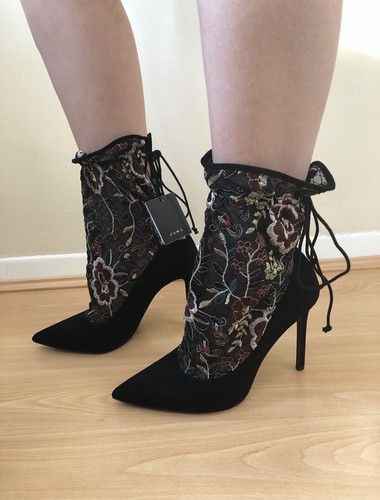 Zara black embroidered high - zara,