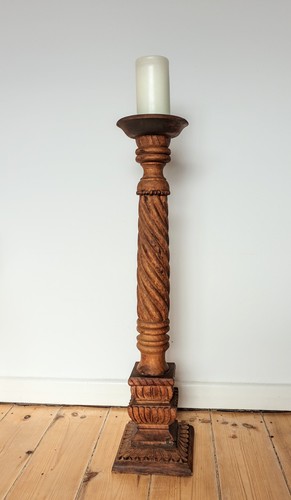 Large vintage carved wooden - carved,