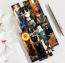 Bookmarks - Mystical Cat Themed - Set of 6