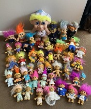 HUGE BUNDLE OF 40+ TROLL DOLLS! INC RUSS, DAM, DINOSAURS *SOME VERY RARE*