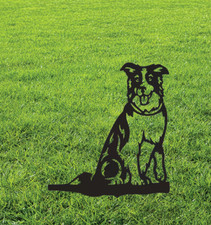 Border Collie Garden Stake