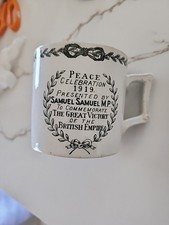 1919 Peace Celebration Mug – Samuel Samuel M.P. WWI Victory Commemorative