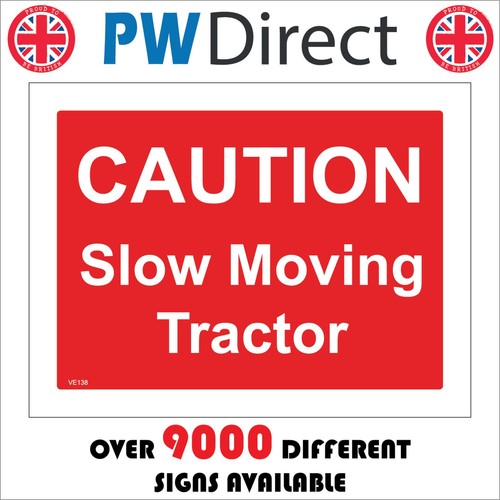 Sign caution slow moving - slow,