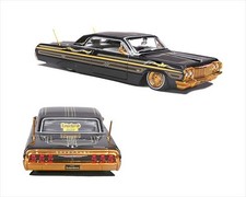 Mini car 1/24 Maisto 1964 Chevrolet Impala Lowrider Black/Gold Flare 1:26 Mijo