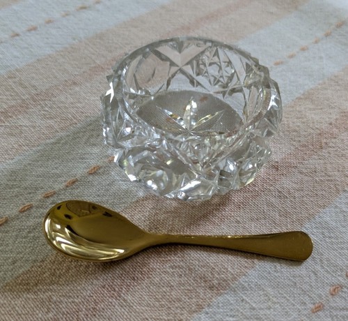 Cut glass salt - cut,