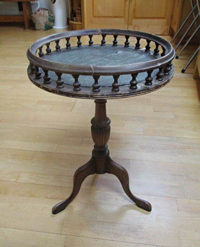 Vintage mahogany round wooden - vintage,