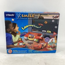 VTech VSmile TV Learning System Console CARS Video Game Bundle Untested