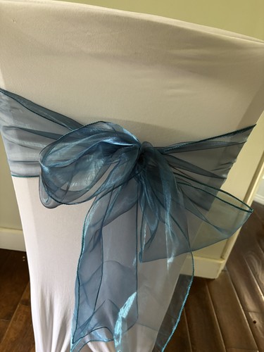 Teal organza chair - teal, wedding