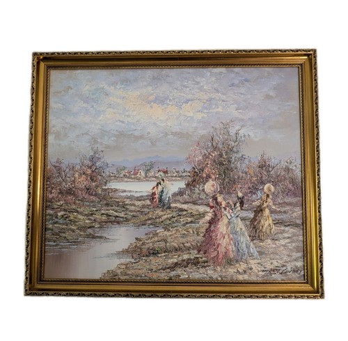 Large impressionist oil - large, on