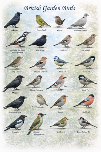 British garden birds - british,