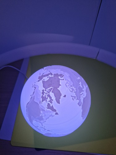 Printed earth lithophane - ​3d,