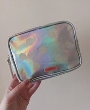 Cath Kidston Silver Iridescent Polkadot Makeup Wash Bag