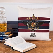 Dragoon Guards Cushion Cover QDG Cap Badge Military PERSONALISED Gift MC01