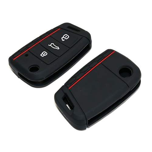 Button silicone key fob - silicone,