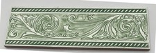 5 x Vintage Green Border Tiles