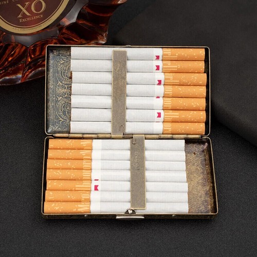 Retro gold metal cigarette - metal,