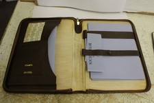 Vintage English  Leather Writing Case withSociety Blue Notepaper & envelopes