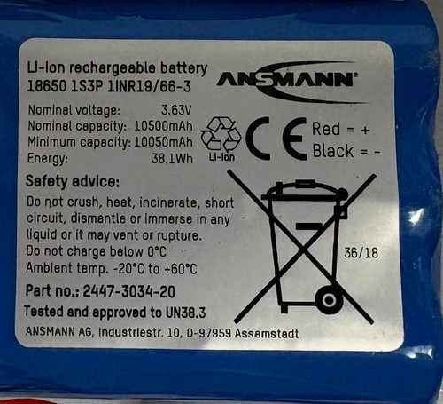 Ansmann battery pack ion - ansmann, li-ion
