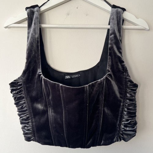 Zara grey bustier corset - zara,