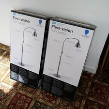 The Daylight Company Flexi-Vision Floor Lamp Silver/Chrome Flexible Arm D31067