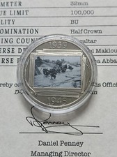 2019 Gibraltar D-DAY 75th Anniversary Half-Crown Coin "Road To Victory" With COA