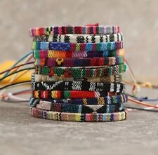 6/12 Women Men Bohemian Woven Bracelets Adjustable Friendship Bracelet Gifts UK