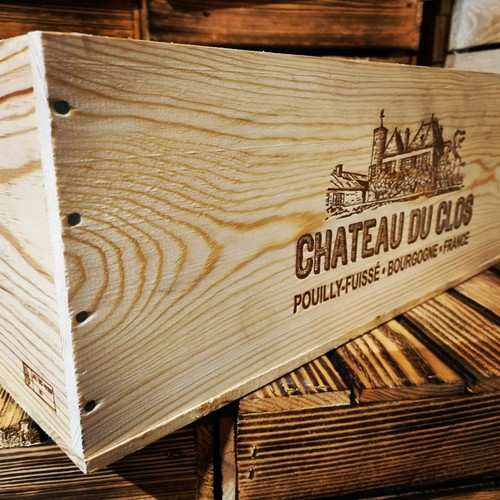 Wooden wine box crate - wooden,