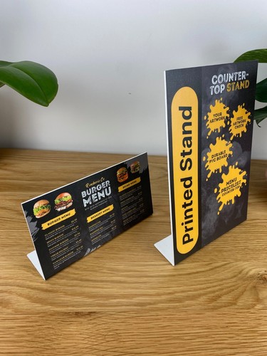 Table top menu stand pvc - table,
