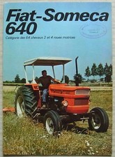 FIAT SOMECA 640 TRACTOR Agricultural Sales Brochure NOV 1976 French Text