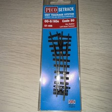 Peco ST-406 Narrow Gauge Setrack 9 Inch Radius Left Hand Point 009 / HOe