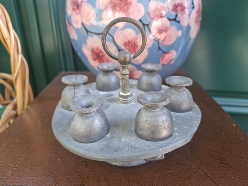 Antique tin egg mold - egg, pharmacy