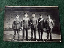 WW1 / WW2 Group Photo Postcard Of British Army Officers.