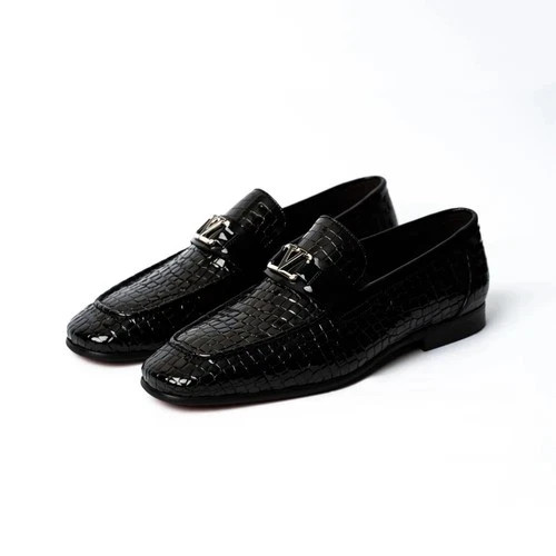 Handmade men black - men, crocodile